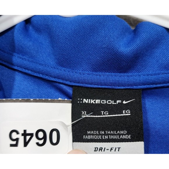 Nike Polo Shirt Mens XL Blue Solid NikeGolf Short Sleeve Athletic DRI-FIT - Picture 3 of 16